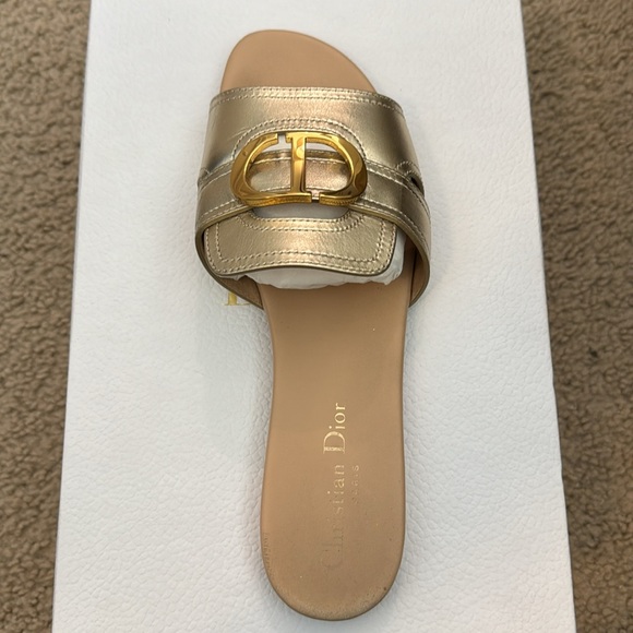 Dior Flat Or 30 Montaigne Slide - Picture 12 of 17